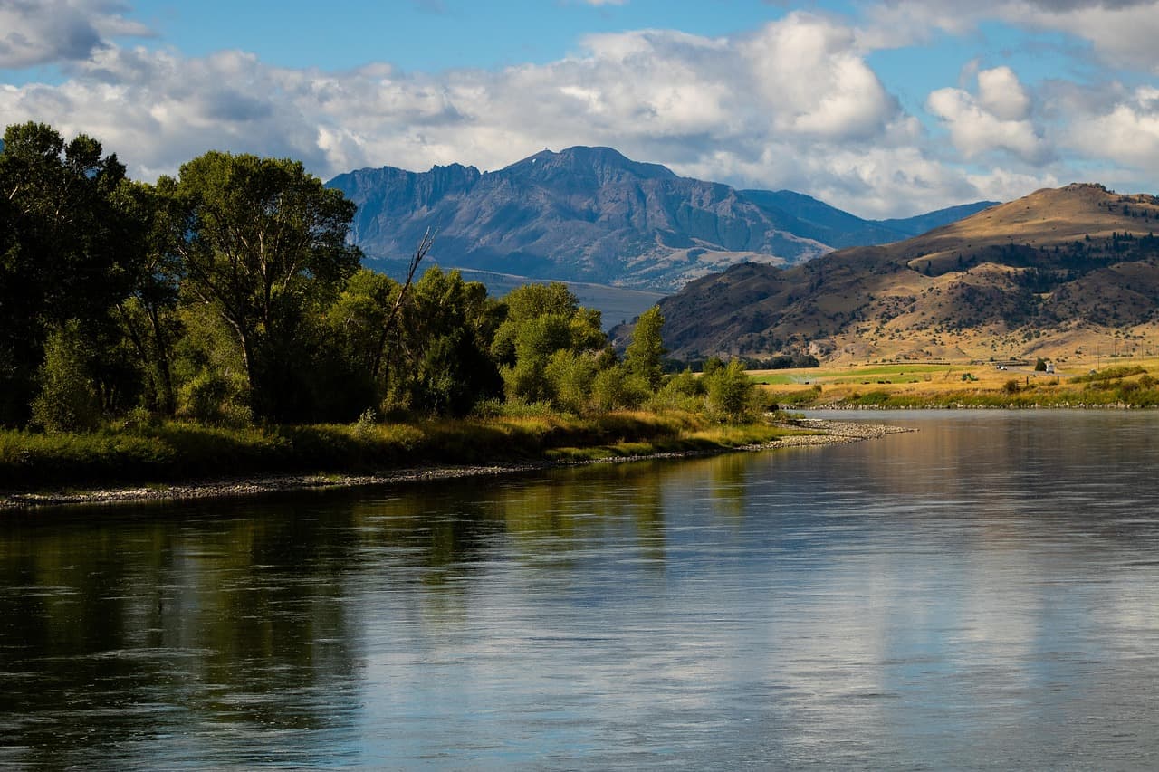 Montana river landscape